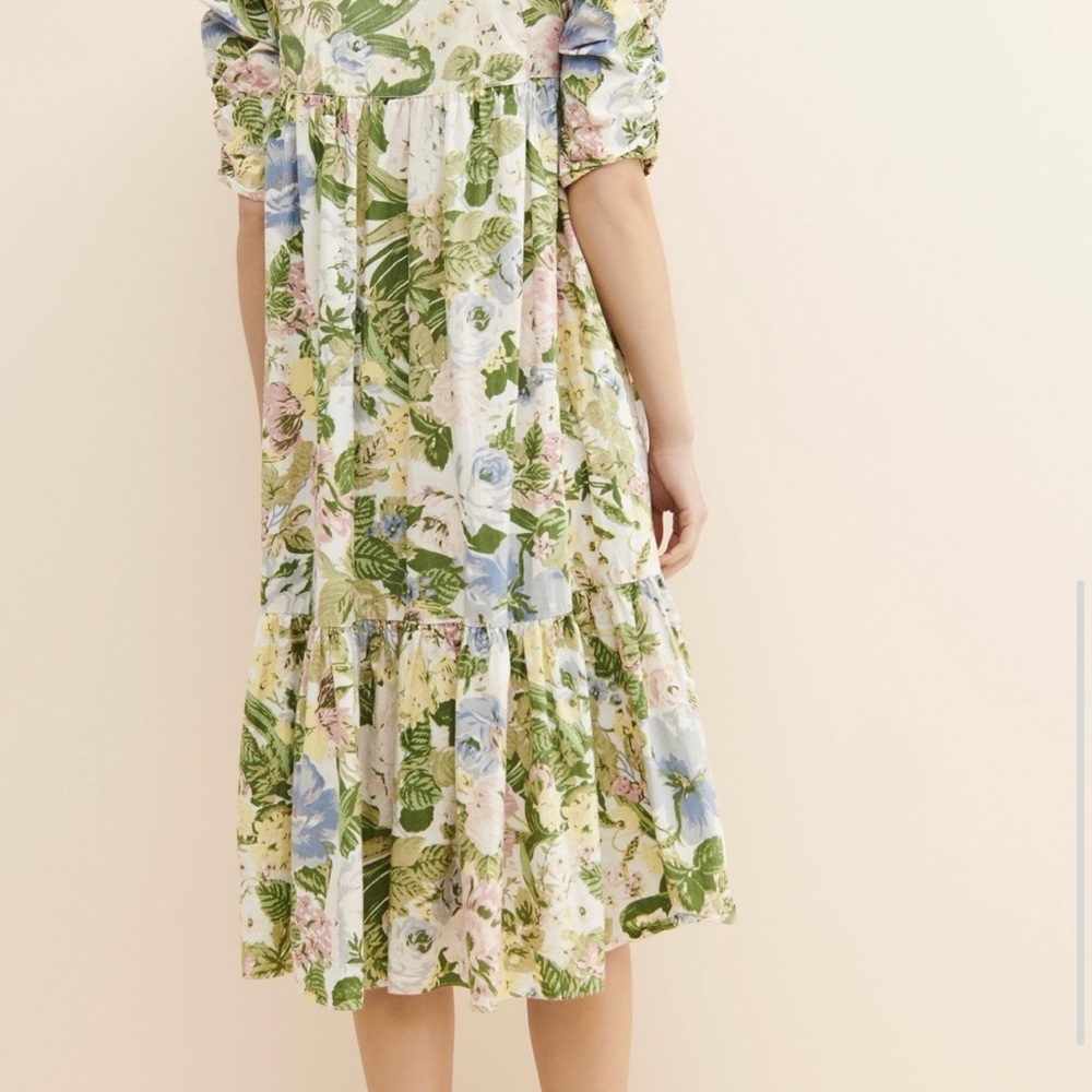 Off The Market Puff Sleeve Midi Dress - Picture 2 of 11